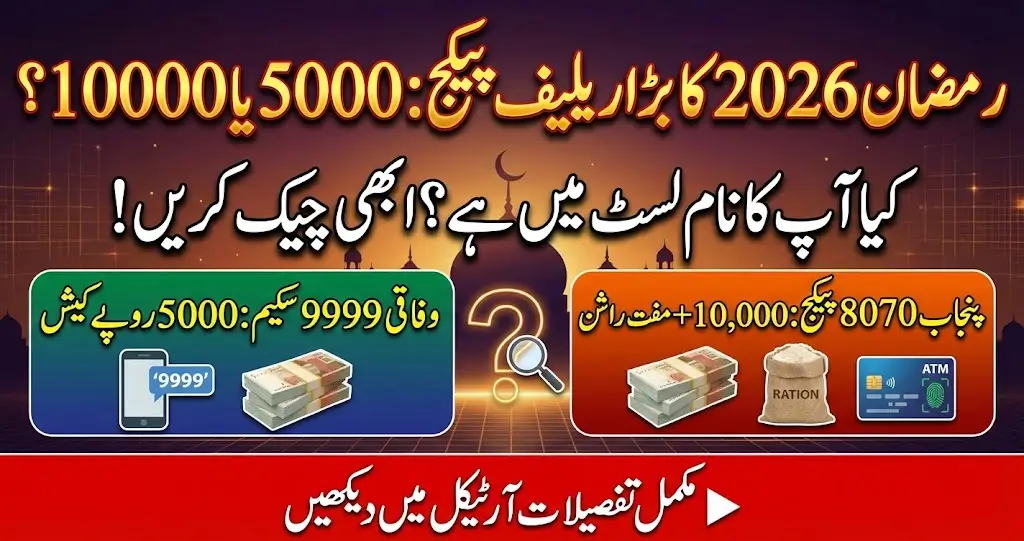 Ramzan Relief Package 2026 Pakistan – Complete Guide to 9999 and 8070 Schemes