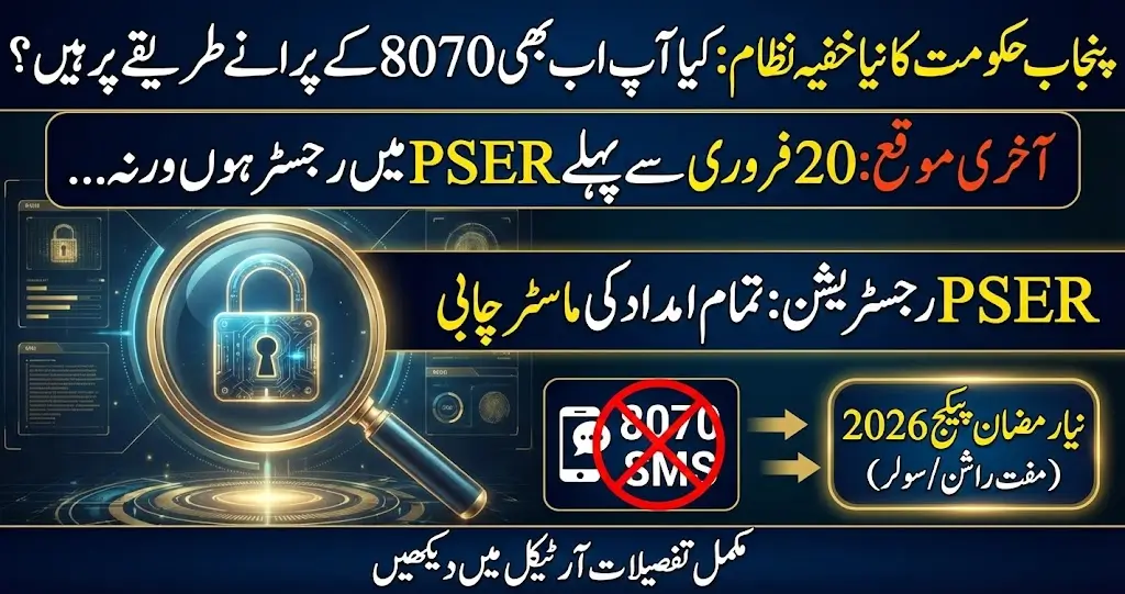 PSER Punjab Gov PK Registration 2026 – Complete Guide for Ramzan Relief Package & 8070 Benefits